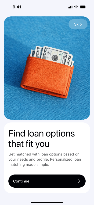 CBW-Cash app — onboarding screen (illustration)